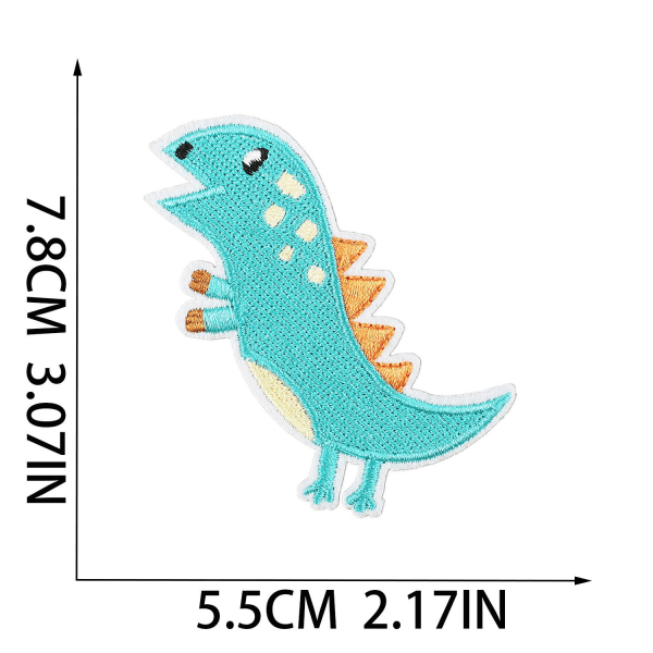 26 deler Dinosaur påstrykningsbroderte merker for å sy merker på klær, ryggsekker, jeans, hatter, samt for reparasjon og dekorering