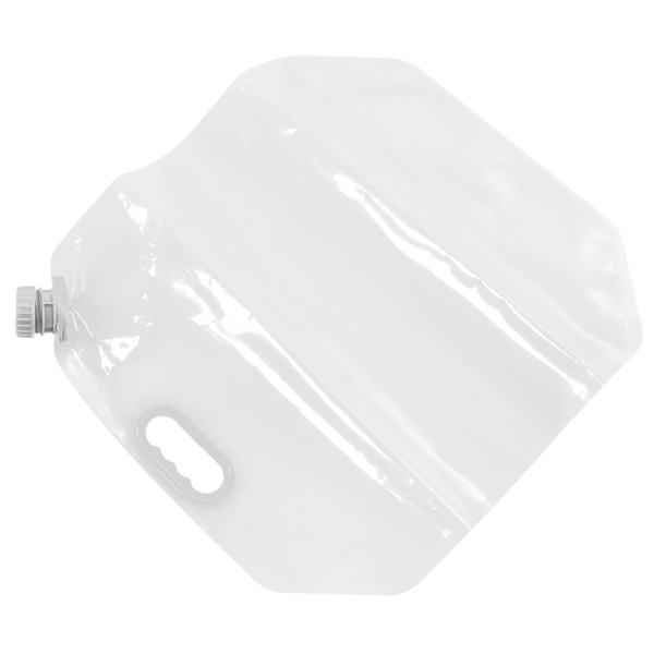 15L hopfällbar vattenbehållare Transparent PVC Återanvändbar frysbar vattenbehållare för nödsituationer utomhuscamping Vit