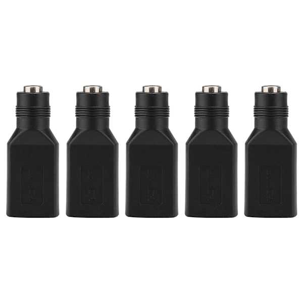 5 stk. Computer Mini USB Hun Interface til DC5.5 x 2.1 Hun Hoved Adapter Konnektor