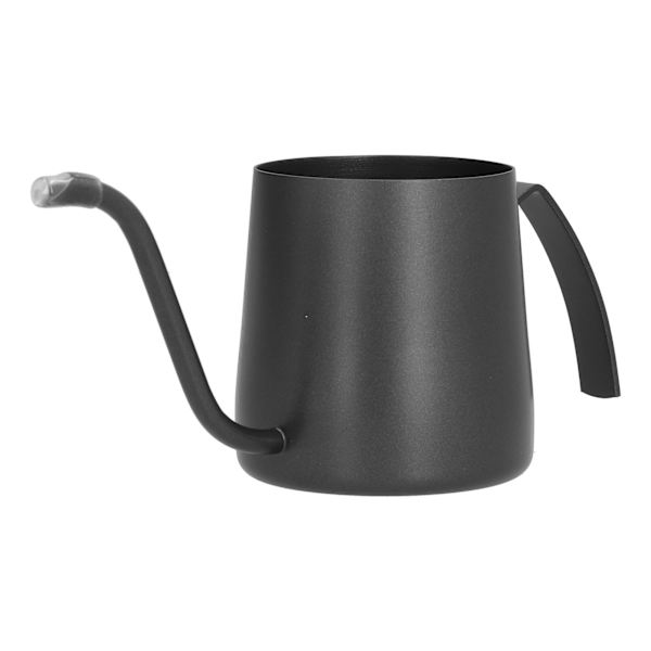 Kaffe Kanna Rostfritt Stål Lång Smal Pip Gås Hals Obelagd Tekanna för Hem Svart 350ml