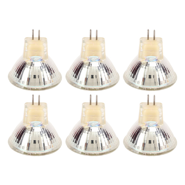 6 st GU4 LED-lampa 270LM 15LED energibesparande glödlampa MR11 spårljuspärlor 12V 3W vitt ljus 6000K