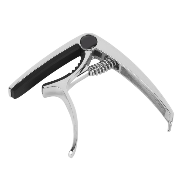 Gitarr Capo Metal Justerbar fjäderspänning Capo för akustisk elektrisk Ukulele Bas Silver
