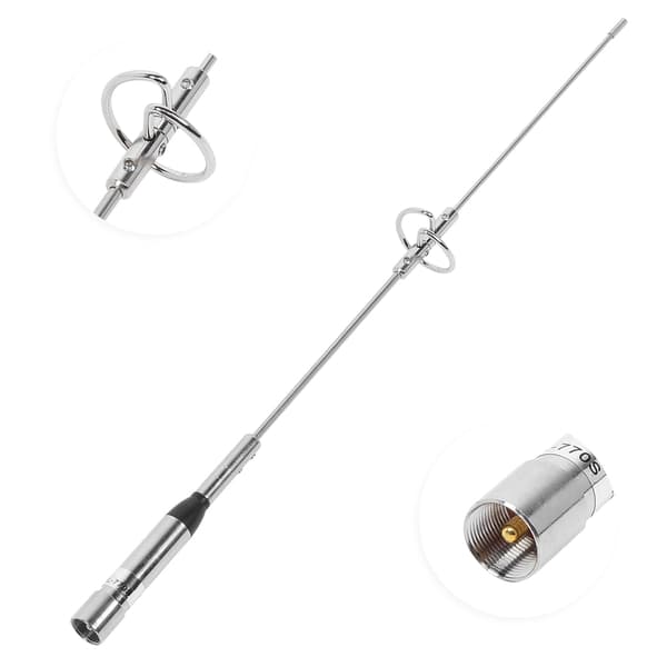 NL‑770S Robust rustfrit stål 144 / 430MHz VHF UHF Antenne Tilbehør til bilradio
