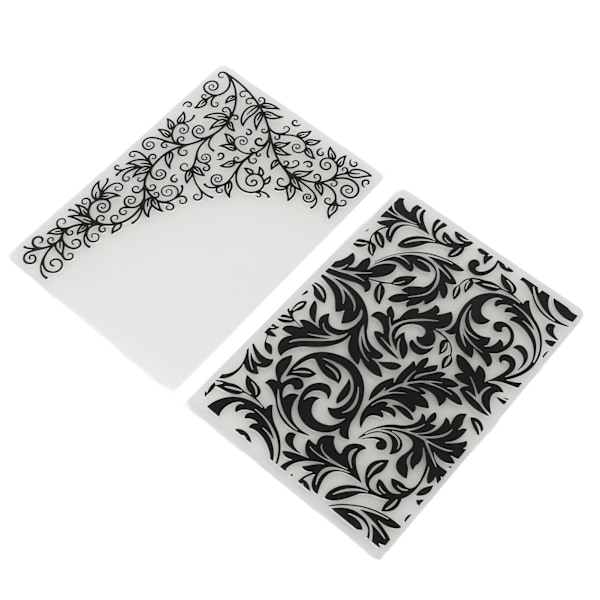 2 st Plast Präglingsmappar Blomma Löv Tålig Plast Enkel Användning Bred Tillämpning Präglingsmallmappar