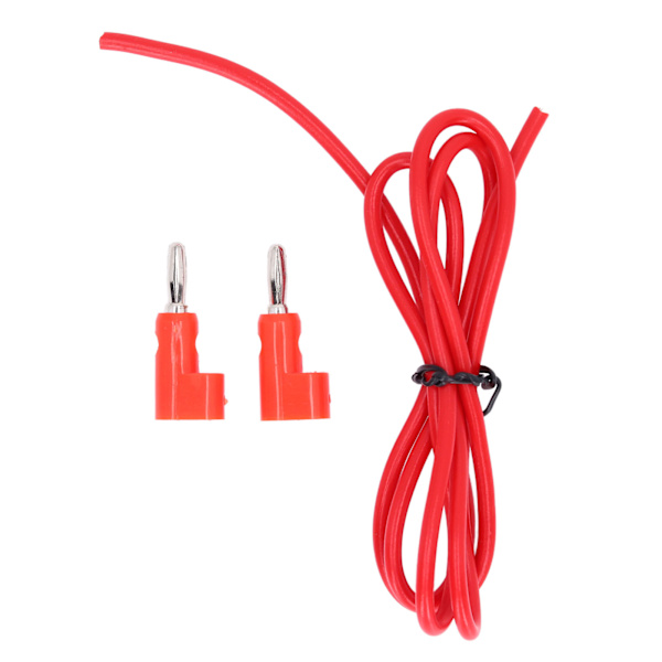 4 mm bananplugg hane till hane testledning lödfri mässing elektrisk testkabel J.70005Röd