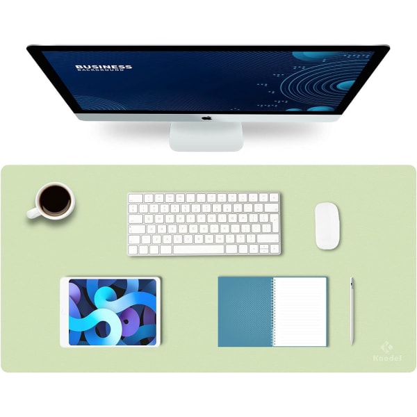 Skrivbordsmatta, Skrivbordsmatta 40cm x 80cm, Laptopmatta, Skrivbordsmatta för kontor och hem, dubbelsidig (ljusgrön)