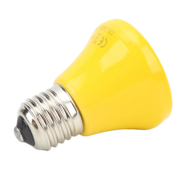 Keramisk krybdyr varmelampe pære mini infrarød varme keramisk amfibie varmelampe til firben krybdyr 220V‑240V 25W gul