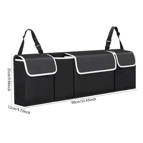 Car Boot Organizer Vattentät bil baksäte rygg förvaringsväska Multi Pocket barns rese förvaringsväska
