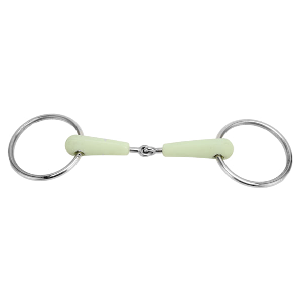 Heste Snaffle Bit Gummi-Innpakket Rustfritt Stål Løst Ring Hestemunnbit for Trening Ridning