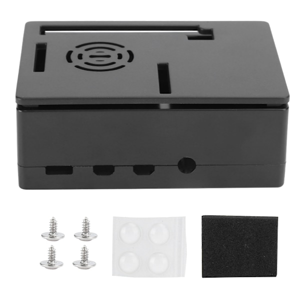 Køleprofil Kabinet Mikrocomputer Køleskal Passer til Raspberry PI 4 Model B 1G 2G 4G Sort Kabinet
