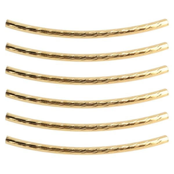 200 kpl kaareva nuudeliputken välihelmet, pitkät, tyylikkäät kierretyt DIY-korujen valmistustarvikkeet kultaa