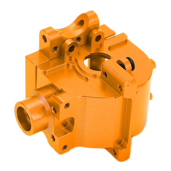 Växellåda i aluminiumlegering RC-uppgraderingsdelar med skruvar för HSP 94122 94177 94188 1/10 RC-bil Uppgradering Orange