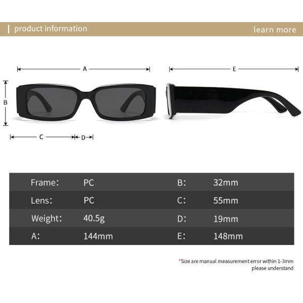 Små stel firkantede solbriller - hvide, nye retro solbriller, premium feel trend