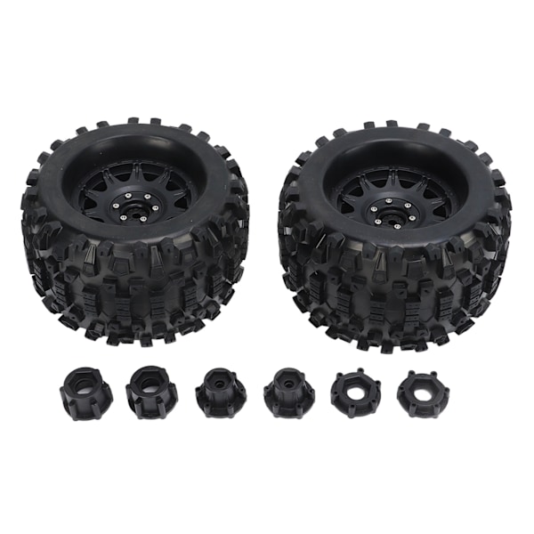 2 st RC Bil Hex Hjul Gummiförstärkta med 3 Specifikationer Kombinator RC Monster Truck Däck Däck för 1/8 Arrma General