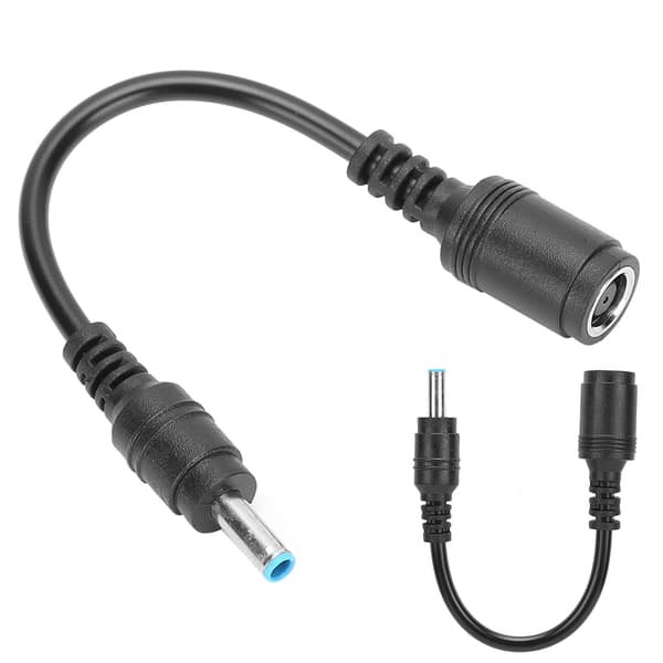 2 stk. Hun til Han Adapter Sort til HP/Dell Lige til Vinkel 7,4 x 5,0 mm til 4,5 x 3,0 mm
