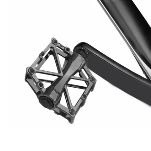 Svart aluminiumslegering sykkelpedaler - 2 stk, reparasjonsdeler og tilbehør
