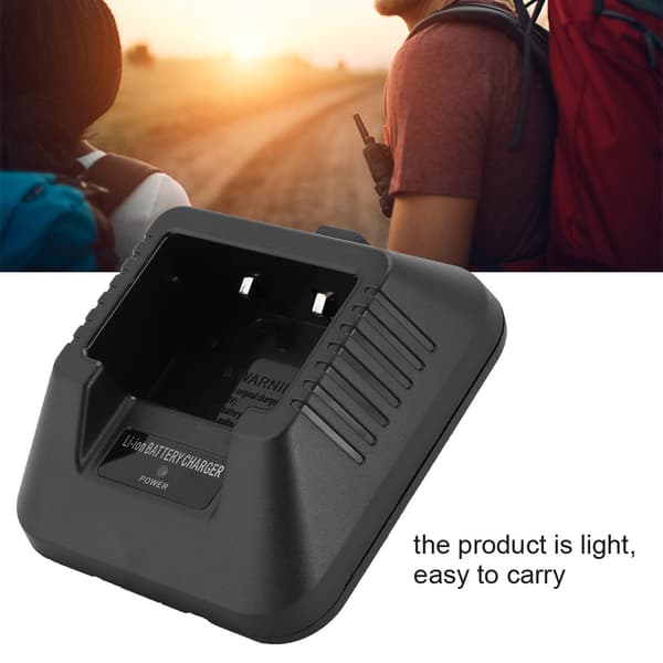 Batterilader USB/Billader For Baofeng UV-5R DM-5R Plus Walkie Talkie (EU-plugg)