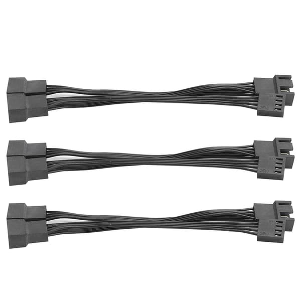 3st Förlängningskabel 1 till 3 Datorchassi CPU-fläkt Tandemmetod 4Pin Adapterkabel