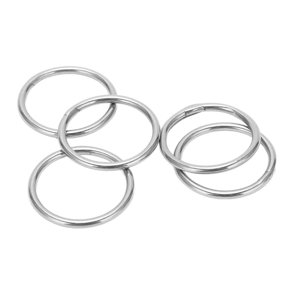 5 st O-ringar i rostfritt stål 3 mm flerfunktions-hårdvaruringar för marinbåtsbagage3x 40 mm / 0,1x1,6in