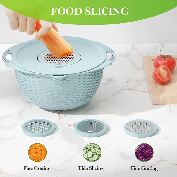 4-in-1 Colander with Mixing Bowl Set - Strainers for Kitchen