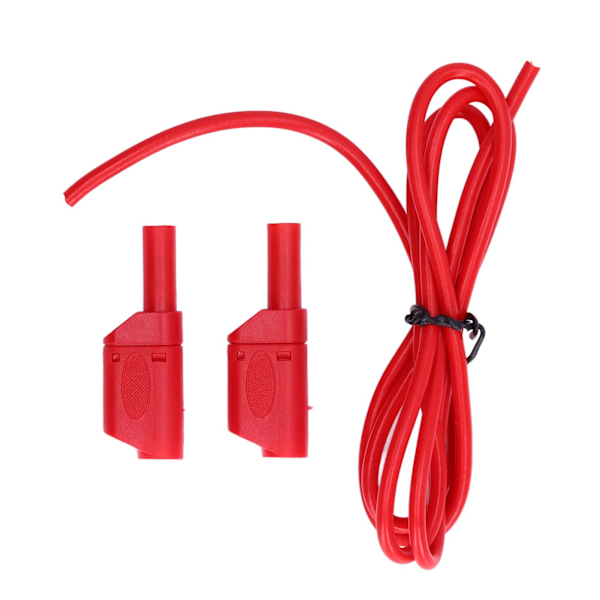 Bananplugg Testkablar Kit Säker typ hane till hane elektrisk set J.70016 4mmRöd
