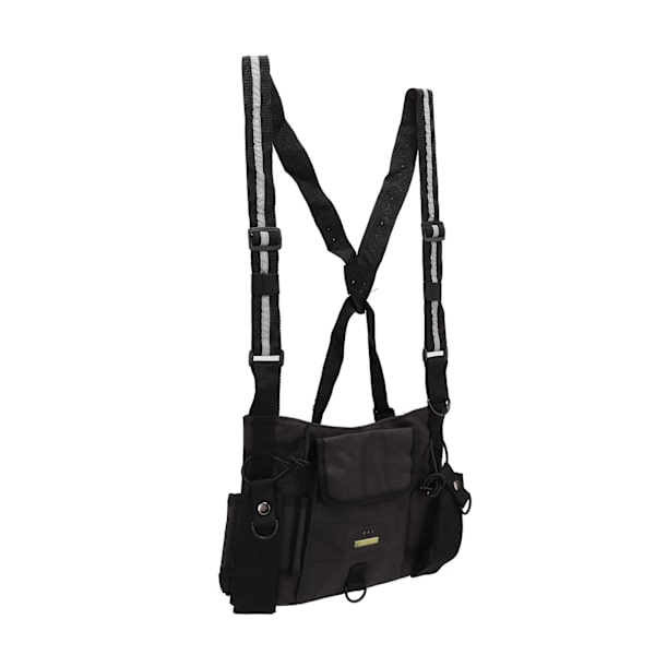 Radiobrystsele Rigg Radio Bryst Frontpakke Walkie Talkie Vest Med Refleksstripe for Sikkerhet