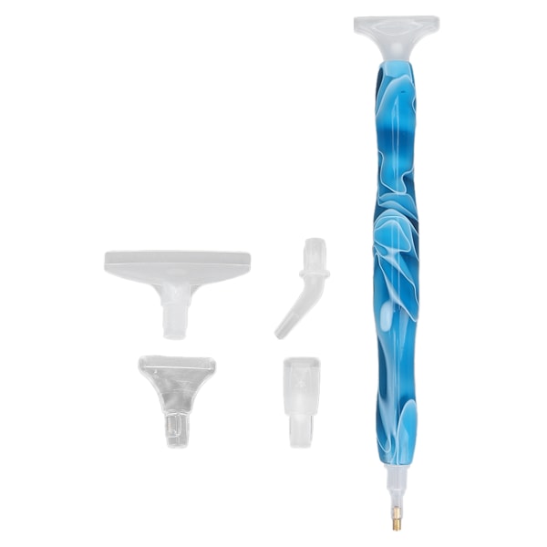 Nail Art Rhinestone Point Drill Pen 6 Udskiftning Pen Head DIY Diamond Art Maling Tilbehør Mørkeblå