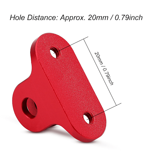Pyörätietokoneen metallikiinnike Kamera-adapterikiinnike Gopro:lle (punainen)