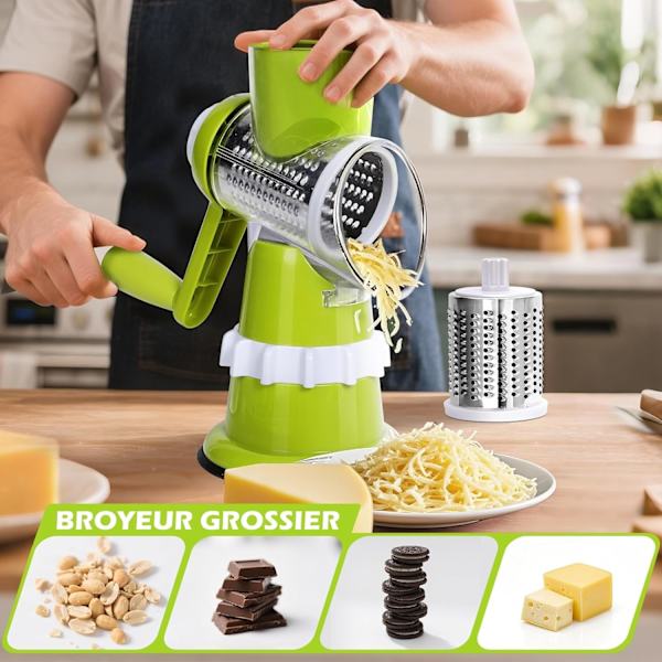 Multifunksjonell grønnsakskutter, manuell grønnsakskutter, grønnsakskutter, rustfritt stålblad, Julienne, kuber