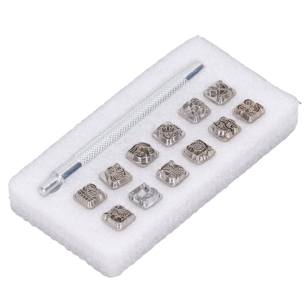 Lærstempler DIY Produksjon Fin Utførelse Motedesign Nytt Mønster Lærstemplingsverktøy 12 Tegnstempel