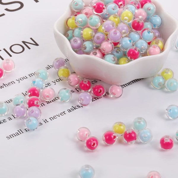 300 farger DIY Halskjede Perler Frosted Beads Hårtau Smykker Tilbehør Materialer