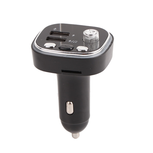 Bil Bluetooth Afspiller 2 USB Porte Oplader 7 Farvede Lys FM Sender Til Håndfri Opkald Sølv