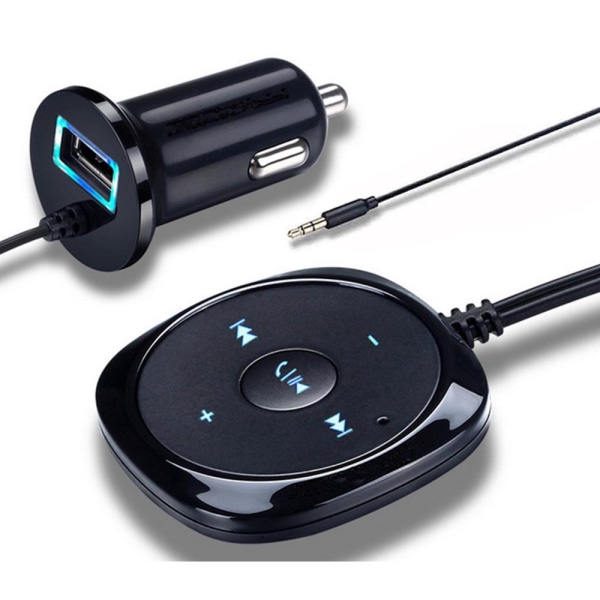 Bluetooth Car Kit, Bluetooth mottagare, Bluetooth 4.1 handsfree-ljudadapter med mikrofon, BC20 magnetbas och jordisolator