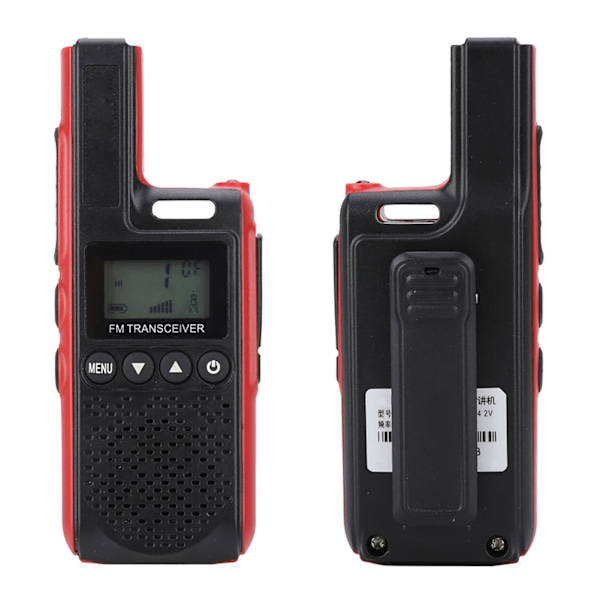 Mini Portabel Handhållen Business UHF Walkie Talkie Tvåvägsradio (Röd)