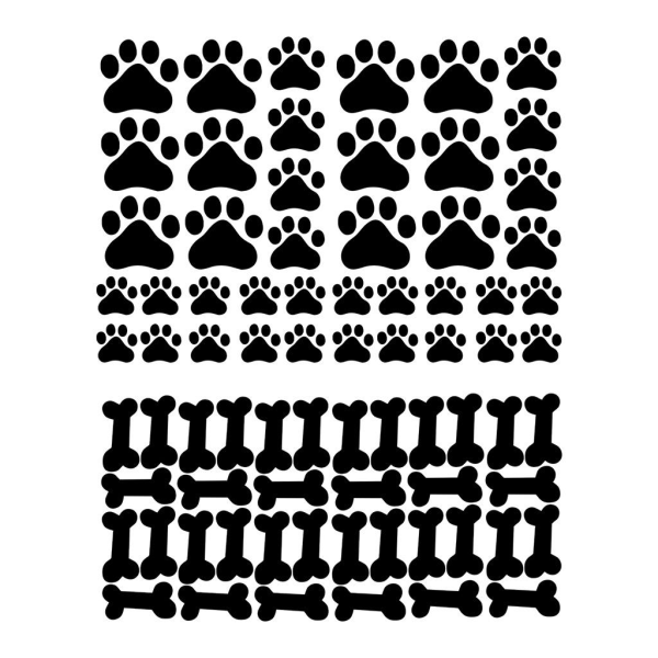Koristeelliset koiratarrat, koiran tassulla printed lemmikkitarrat ja koiran luutarrat, koiran kissa printed ikkunatarrat, tyttöpoikien makuuhuoneen tarrat