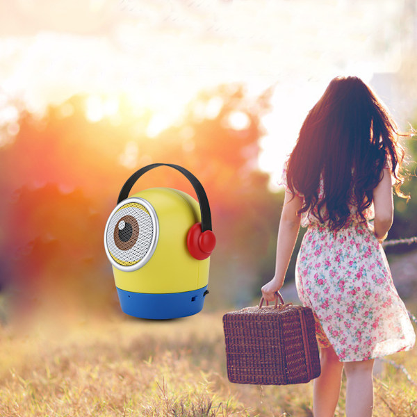 JY-WT Portabel Mini Form för Minions Trådlös Bluetooth Högtalare Inbyggt 500mAh Litiumbatteri