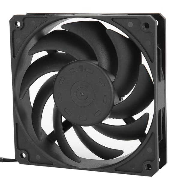 12 cm 2400 RPM Køleventilator Lavt Støjniveau Køler 4-Pin PWM Header Interface til Stationær Computer Sort
