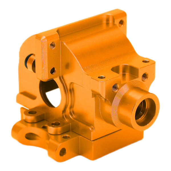 Växellåda i aluminiumlegering RC-uppgraderingsdelar med skruvar för HSP 94122 94177 94188 1/10 RC-bil Uppgradering Orange