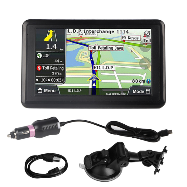 Universaali 5 tuuman kosketusnäyttöinen auton navigaattori GPS-navigointi DDR256M 8G MP3 FM Euroopan kartta Q5 1