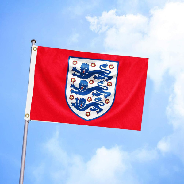 England offisielt 3 europacup fotball gigantisk flagg 90x150 cm Egnet for puber feiringer