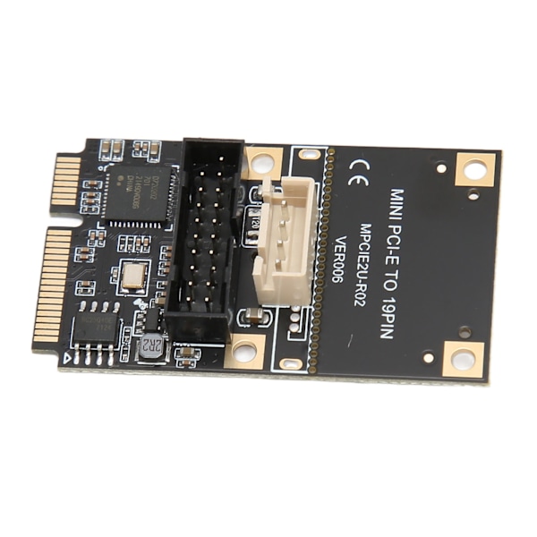 Mini PCIE till USB3.2 GEN1 Front 19Pin Expansionskort 5Gbps USB Hot Swap Expansionskort för Windows XP 7 8 10 11 för LINUX
