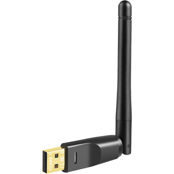 Long Range Bluetooth 5.1 USB Adapter med Antenne til PC - Tilslut mus, tastatur, headsets, højttalere, printer - Windows-kompatibel