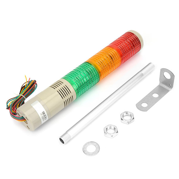 220VAC Maskin Advarselslys LED Indikator Forsigtighedssignal Konstant Lys