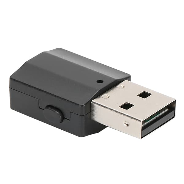 Bærbar Bluetooth 5.0 Sender Mottaker 2 i 1 Adapter Ettklikksbryter Plug and Play