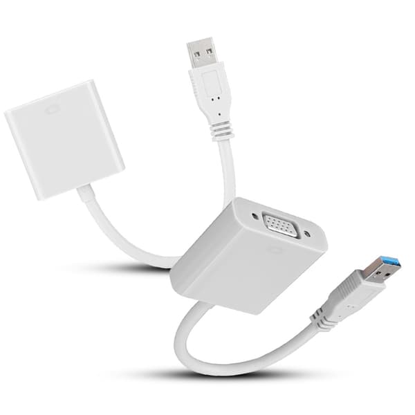 USB 3.0 til VGA-adapterkabel til Win 7/8-system (hvid)