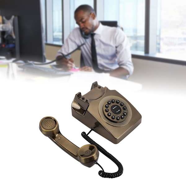 WX-3123# Antik Bronze Telefon Fastnettelefon Bordtelefon Hjemmekontor Telefon