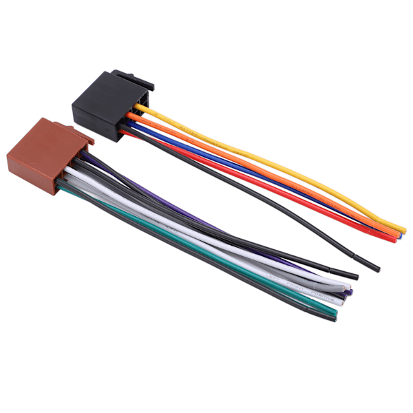 2 stk./sæt ISO-kabeladapter ABS metal bilstereoadapter stik udskiftning til C230 2000