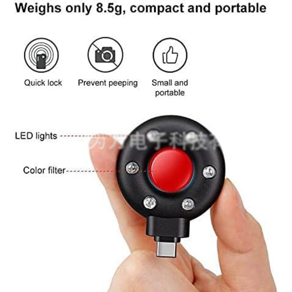 Mini Wireless Spy Camera Detector - Micro Pocket Camera - För resor, hotell, badrum, metalldetektorer