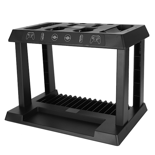 Multifunktionell ABS Laddningsstation Spelkort Förvaringsfäste Hållare för Switch