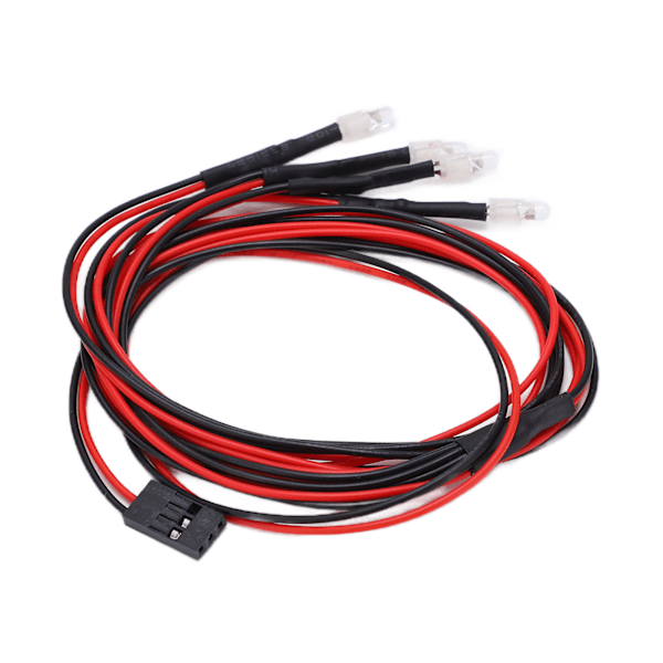 4st RC bil LED-ljus RC trekanals kontrollstrålkastare för 1/10 1/8 modellbilar